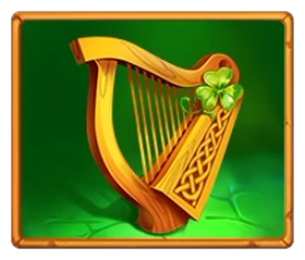 Golden harp symbol on the Irish themed reels