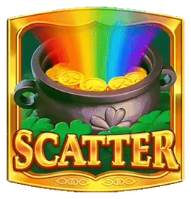 Rainbow pot of gold Scatter symbol that triggers the free spins round