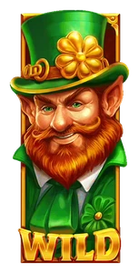 Leprechaun Wild symbol that substitutes for all icons except Bonus and Clover Coins